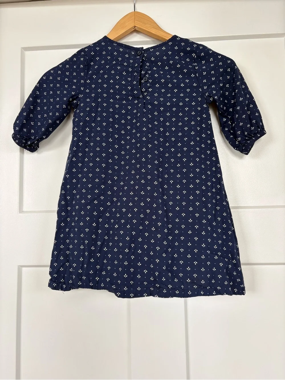 Girls Blue Dress w/White Pattern  By: Old Navy Size 5T